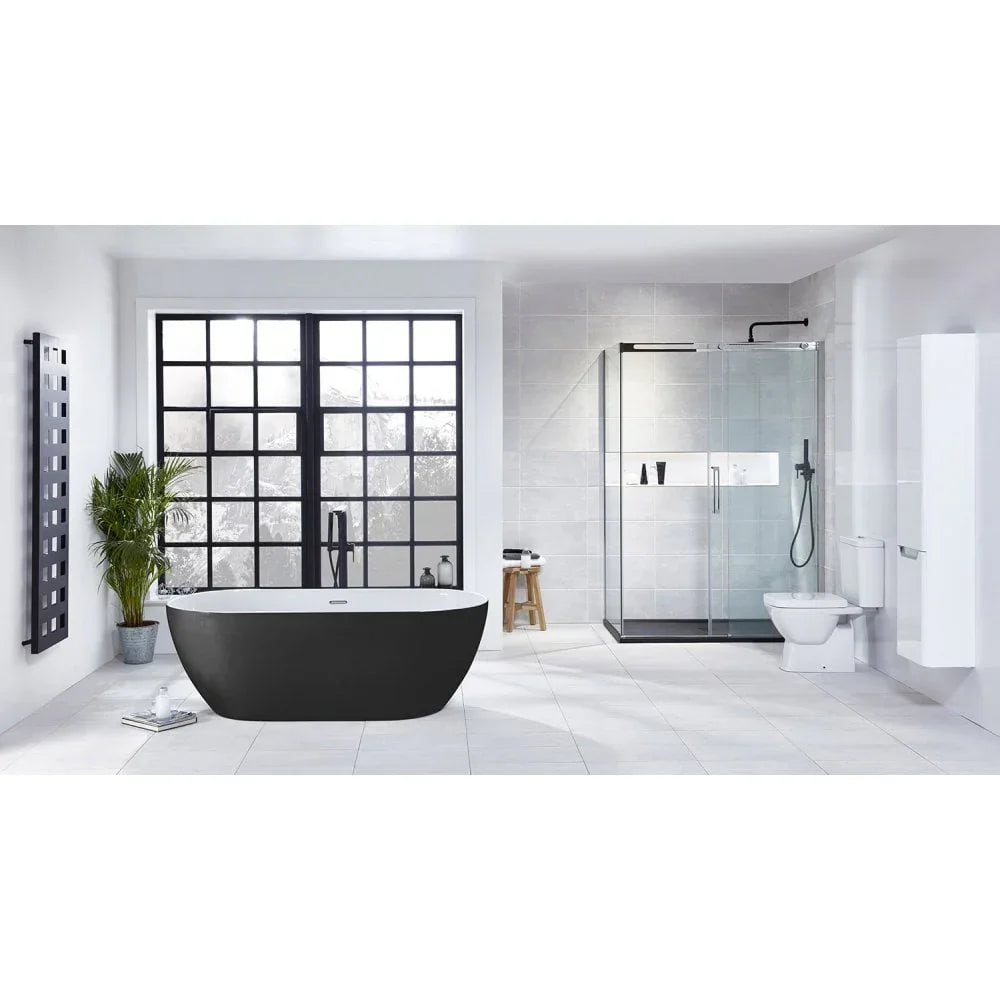 Graphite Summit Black Freestanding Bath