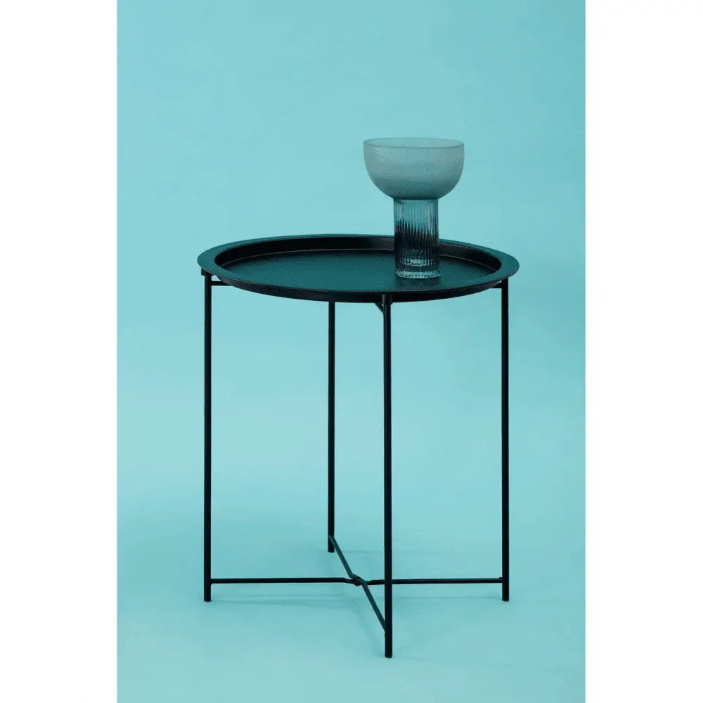 Bronzo Round Black Side Table