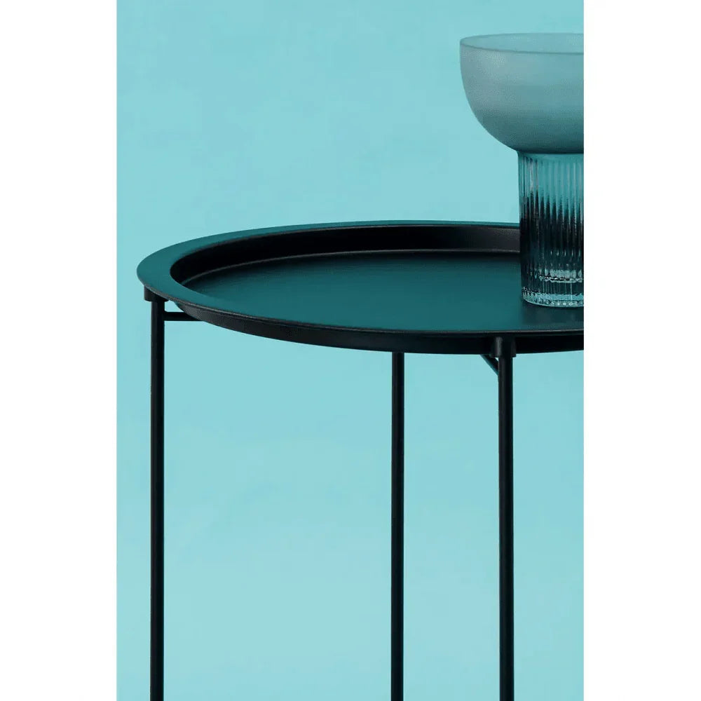 Bronzo Round Black Side Table