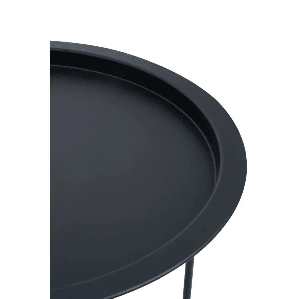 Bronzo Round Black Side Table