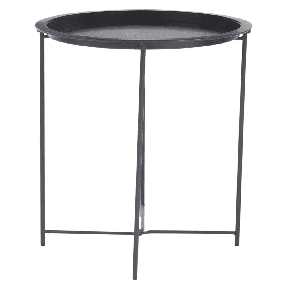 Bronzo Round Grey Side Table