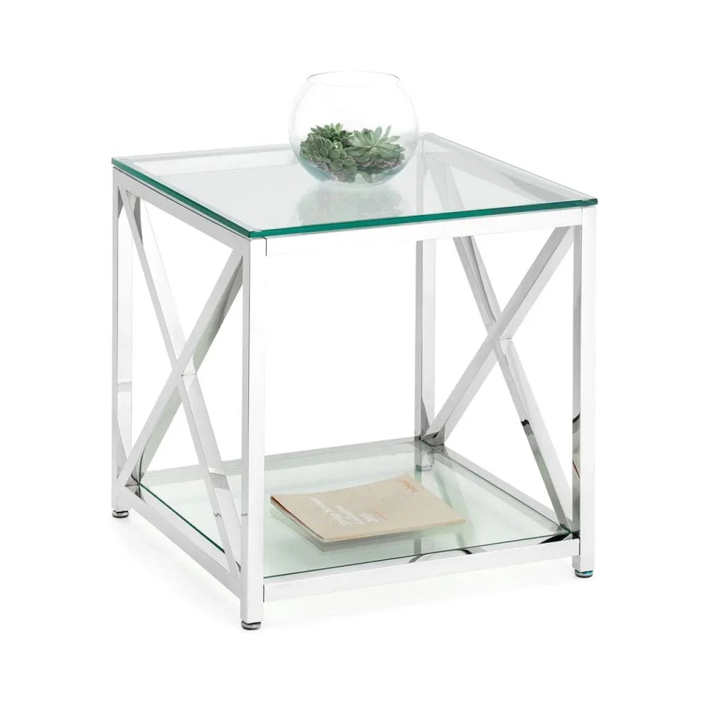 Miami Lamp Table - Silver