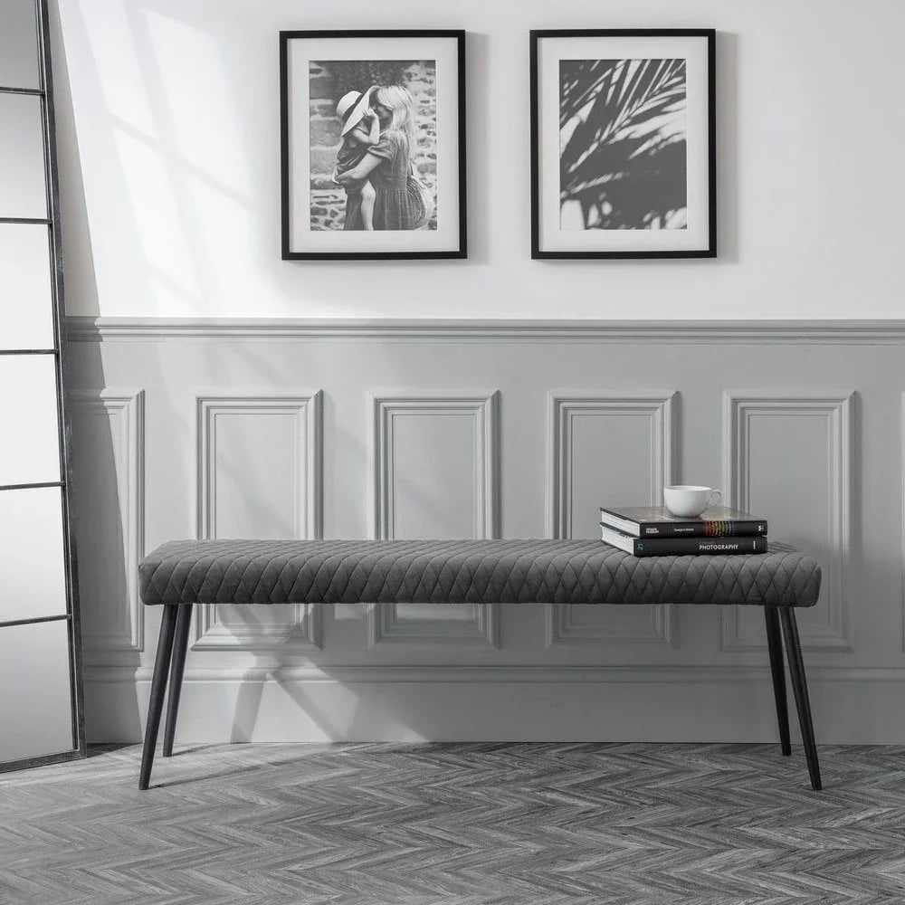 Luxe Low Bench - Grey
