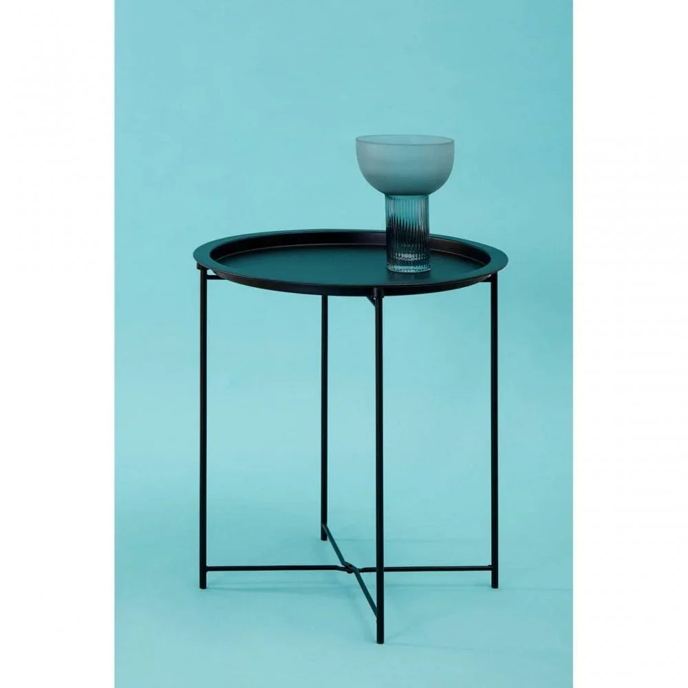 Bronzo Round Black Side Table
