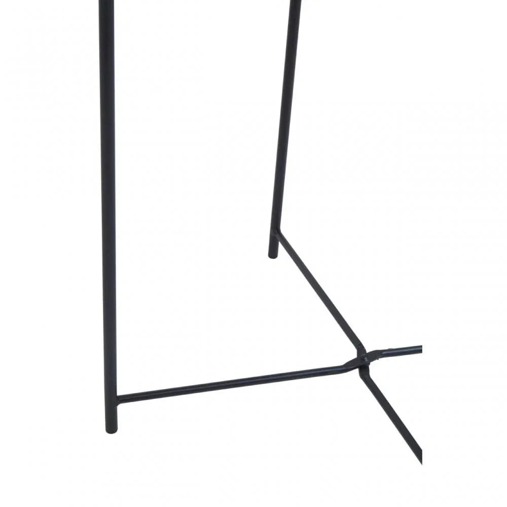 Bronzo Round Black Side Table