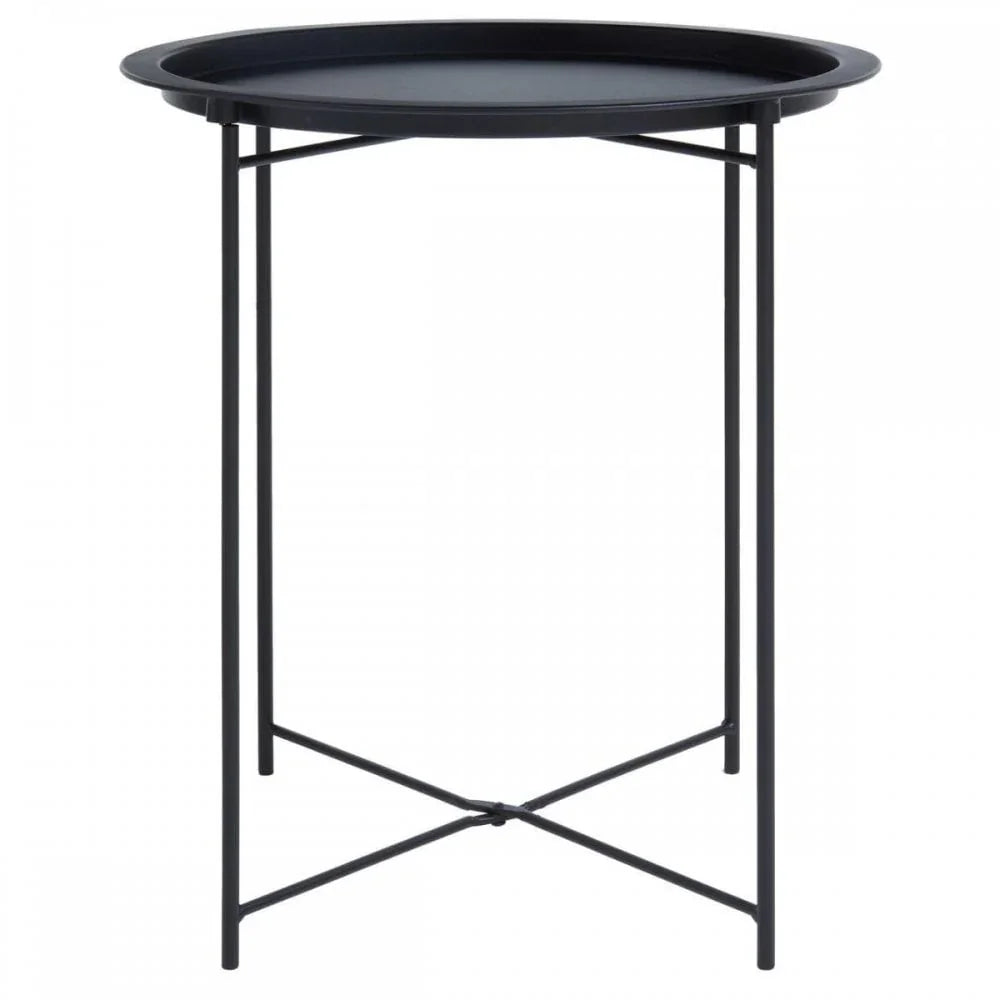 Bronzo Round Black Side Table