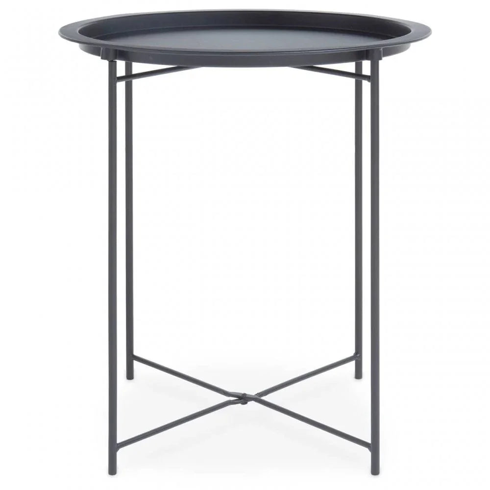 Bronzo Round Grey Side Table