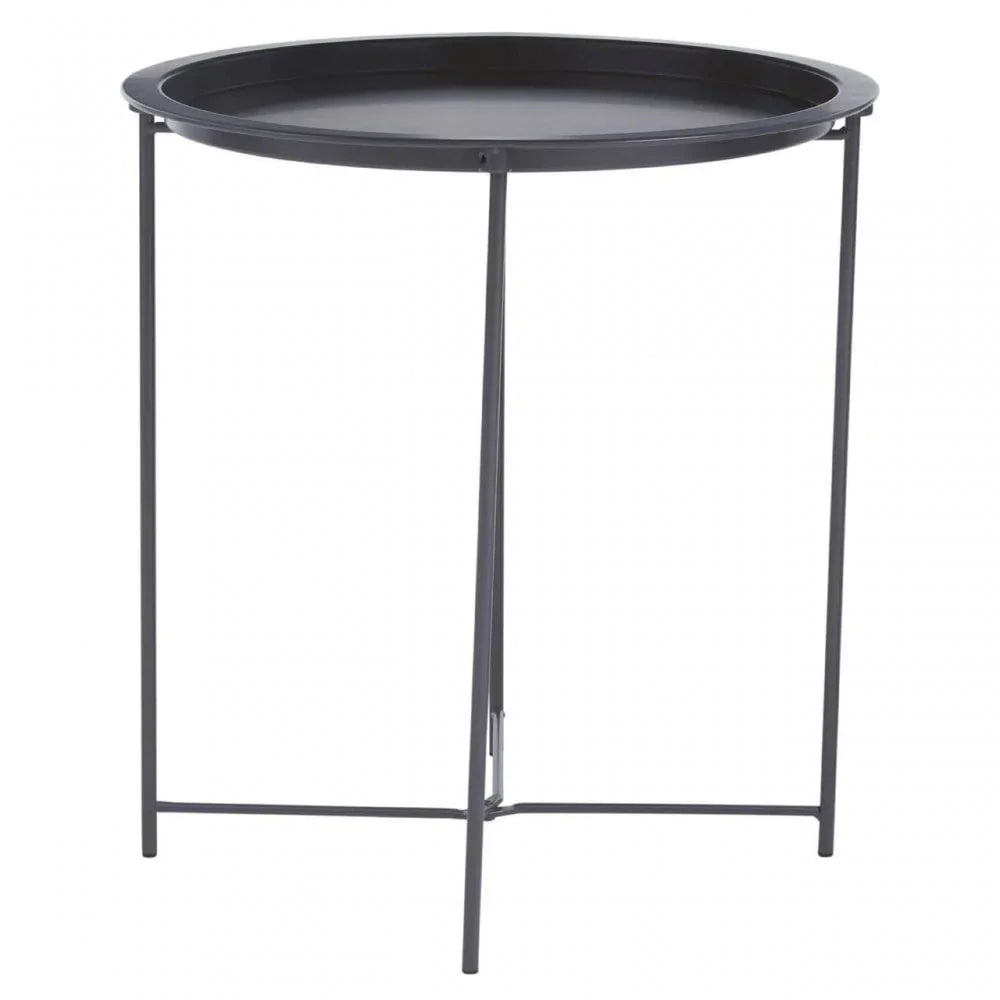 Bronzo Round Grey Side Table
