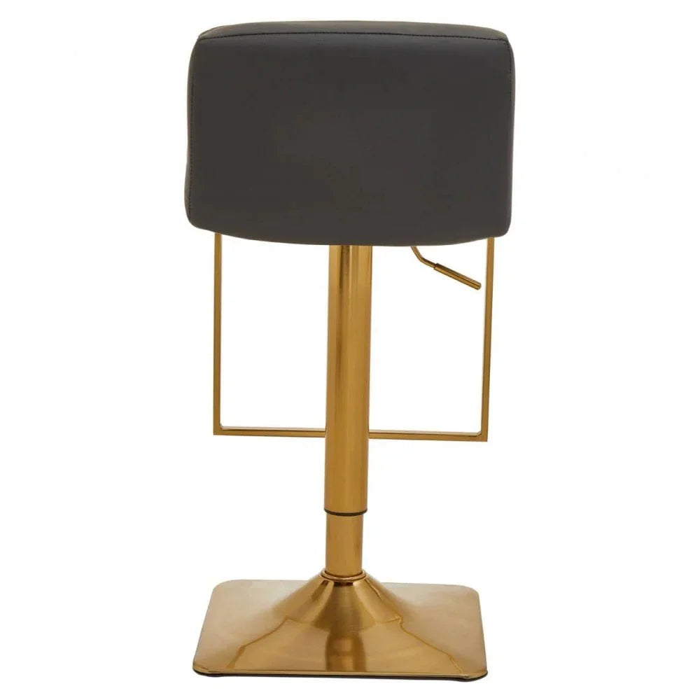Elara Dark Grey And Square Base Bar Stool