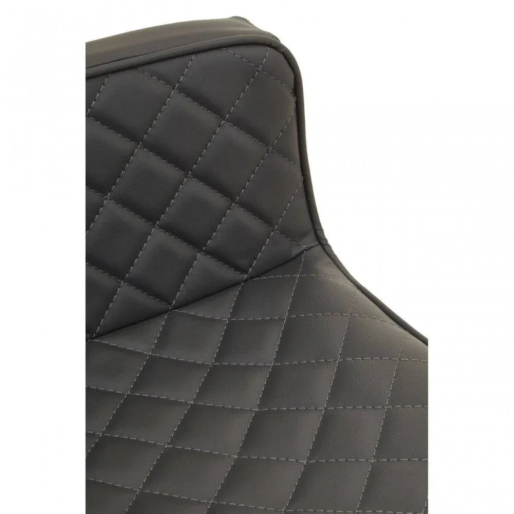 Elara Dark Grey And Square Base Bar Stool