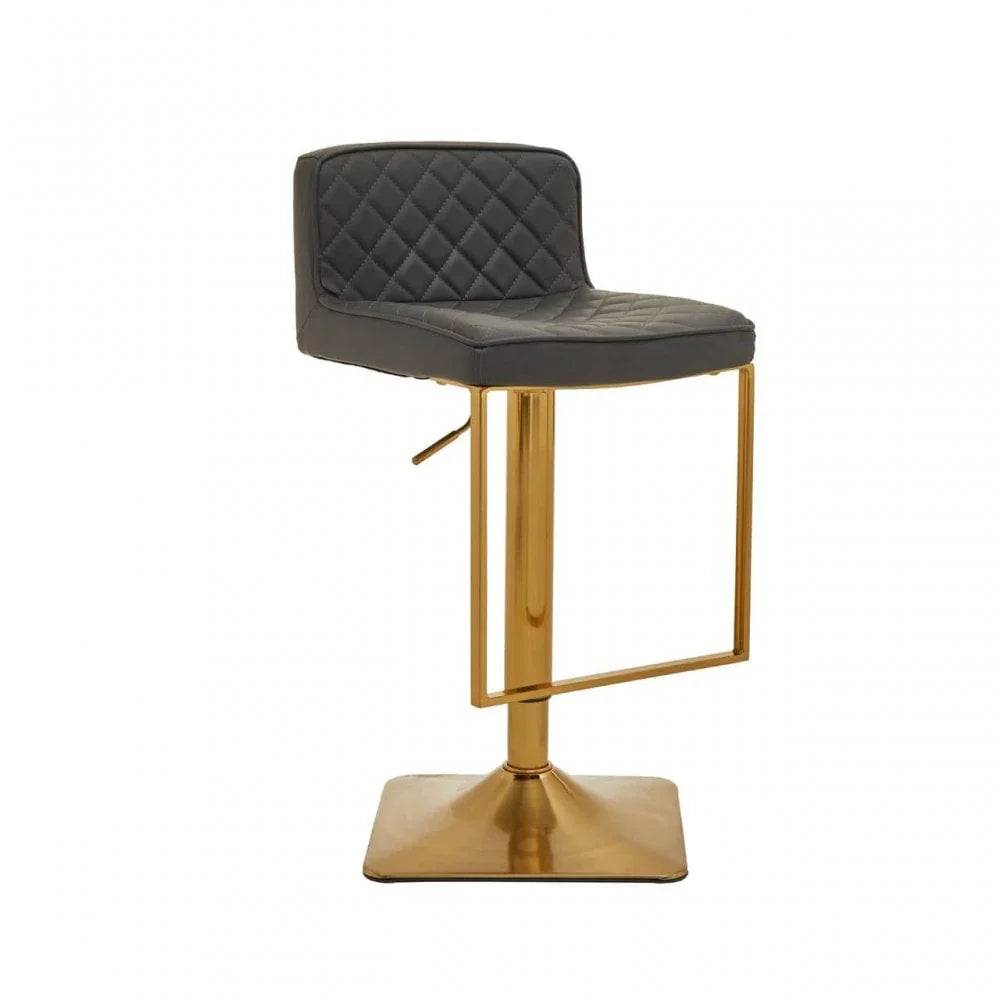 Elara Dark Grey And Square Base Bar Stool