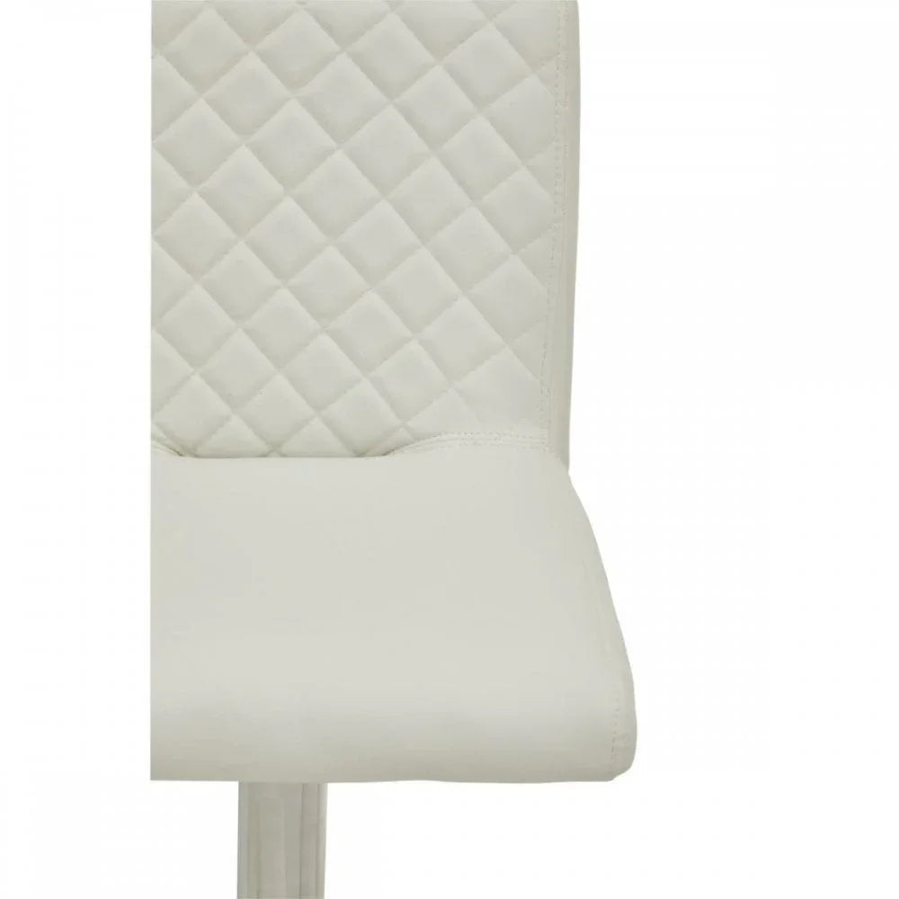 Elara White And Chrome Bar Stool