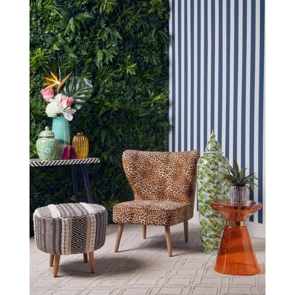 Safina Grey And White Stool