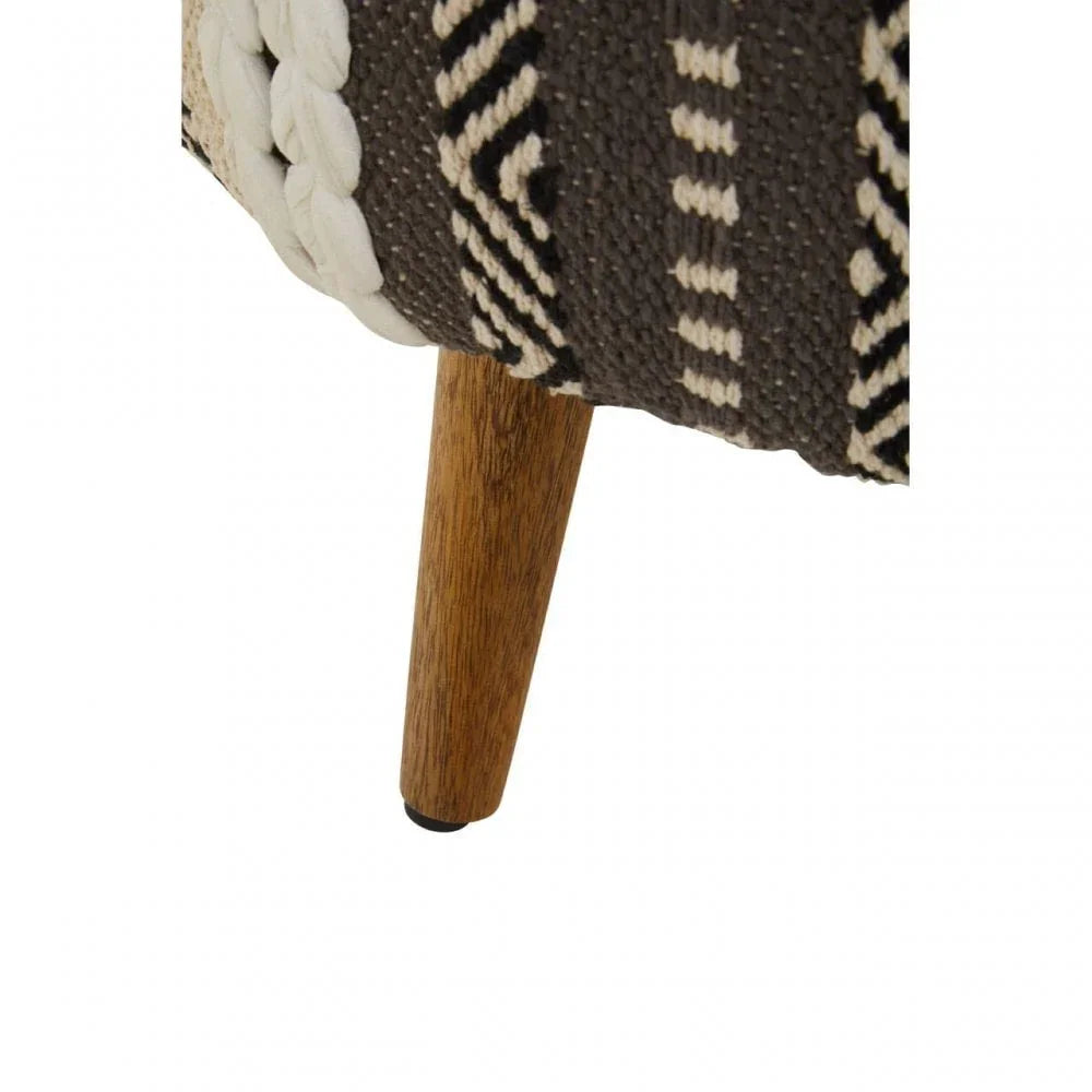 Safina Grey And White Stool