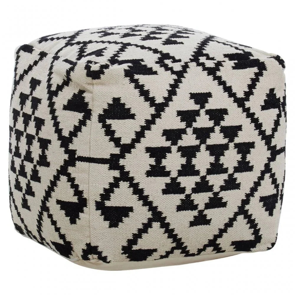 Safina Square Patterned Footstool
