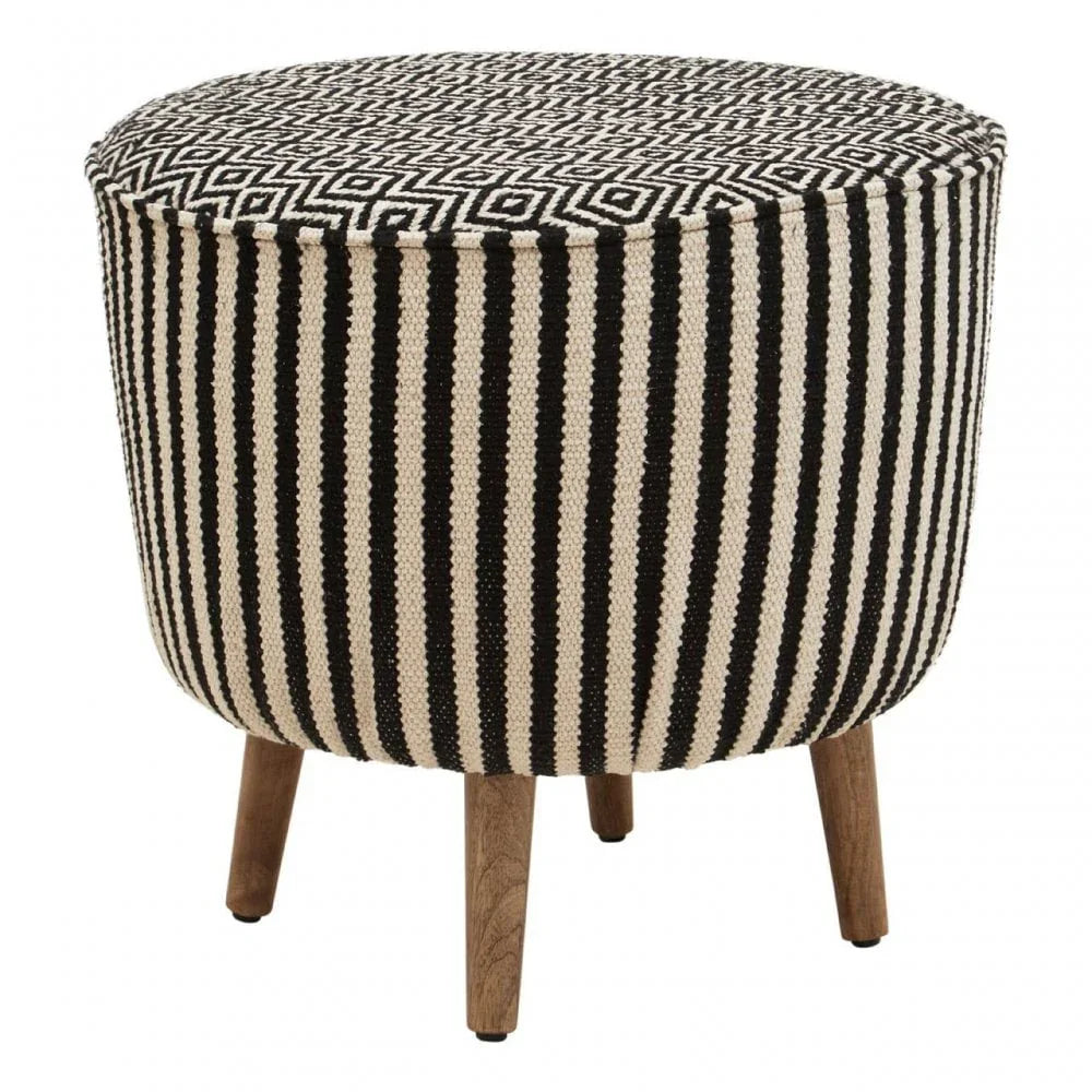 Safina Striped Footstool