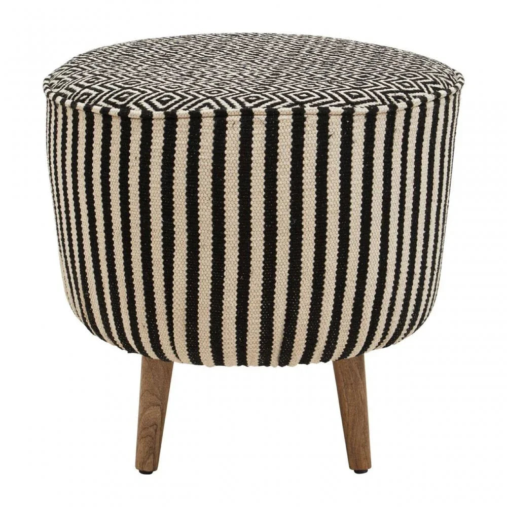 Safina Striped Footstool