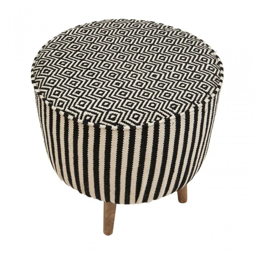 Safina Striped Footstool