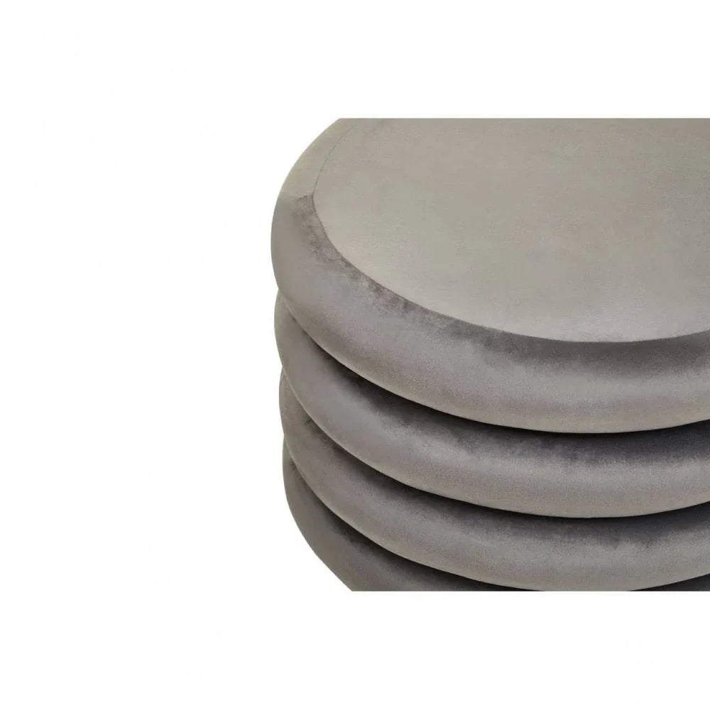 Lennox Grey Round Stool