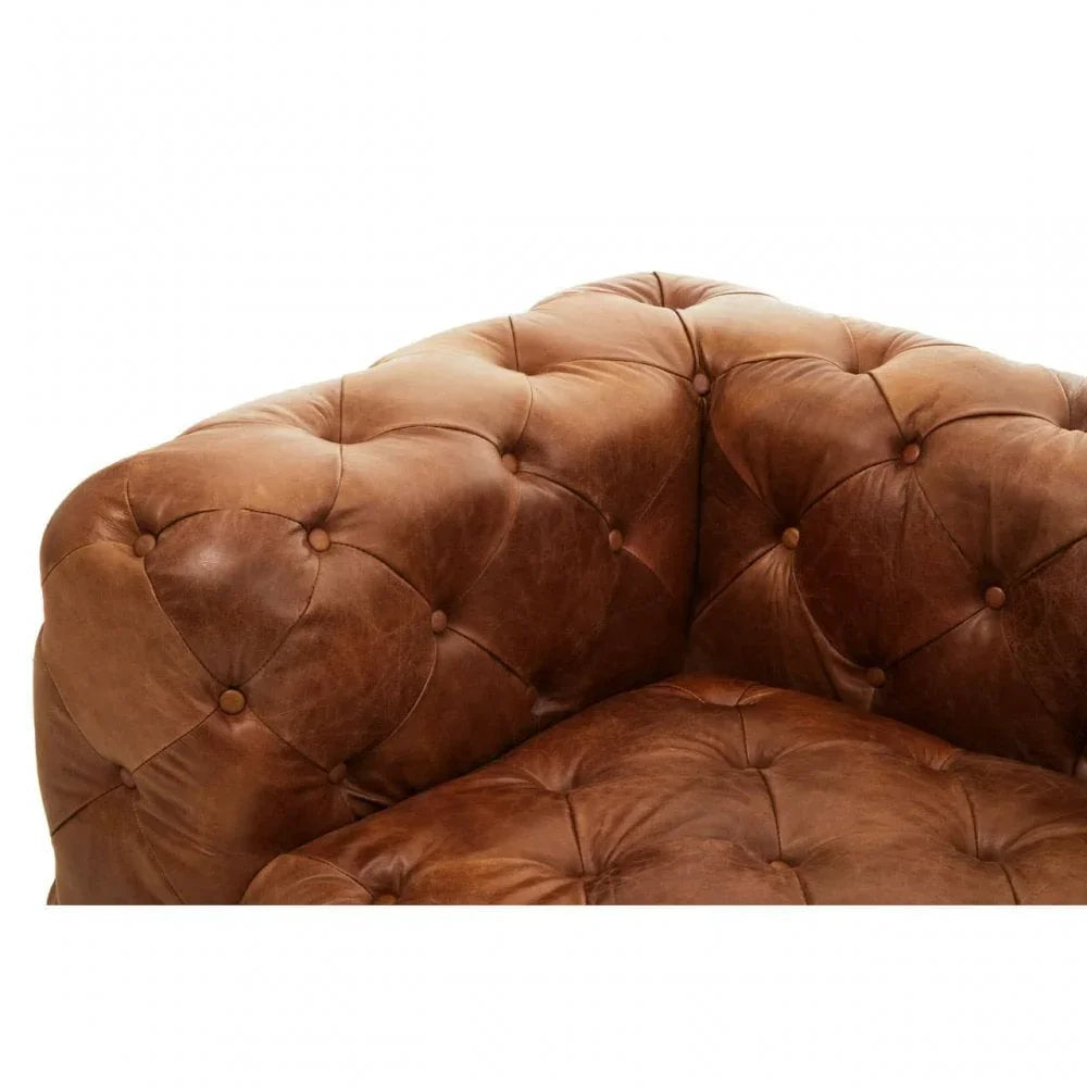 Everett Tufted Leather Right Arm Sofa