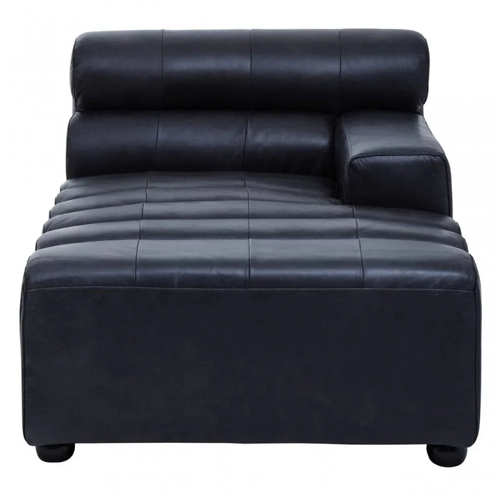 Hudson Left Arm Leather Chaise
