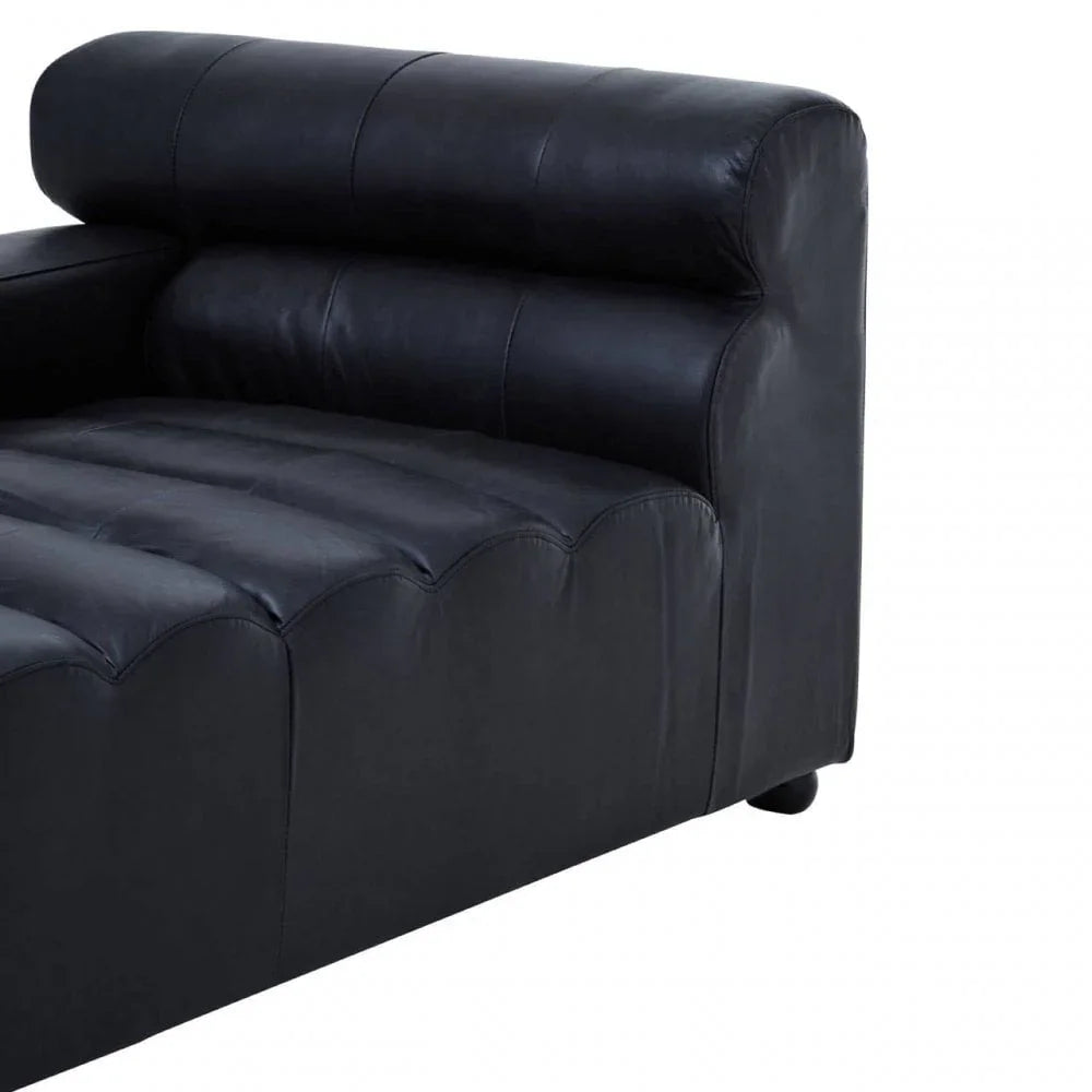 Hudson Right Arm Leather Chaise Sofa
