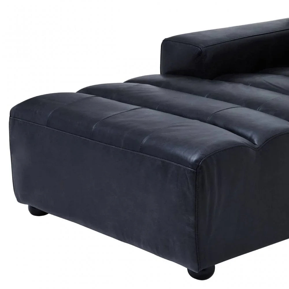 Hudson Right Arm Leather Chaise Sofa