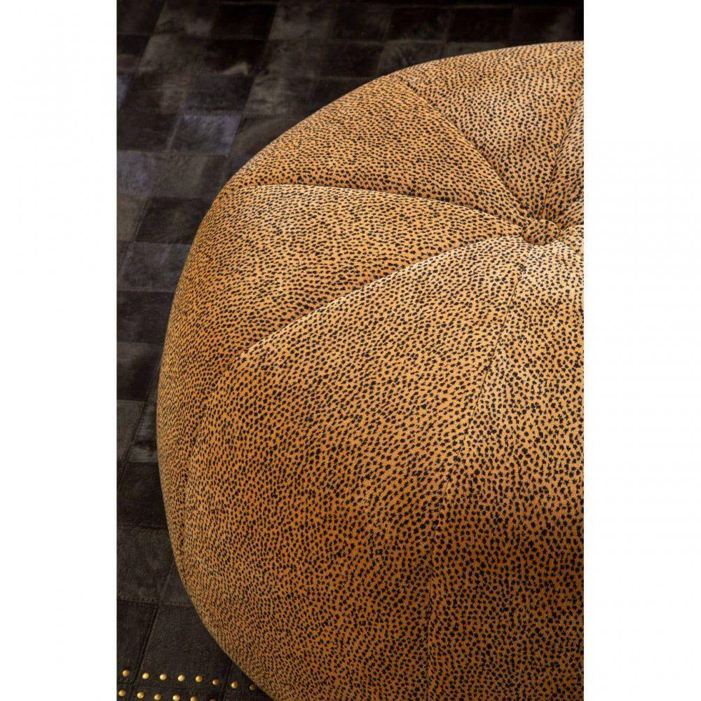 Bedford Leopard Print Pouffe