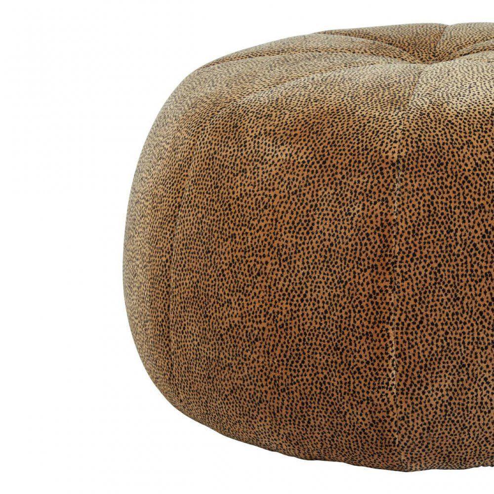 Bedford Leopard Print Pouffe