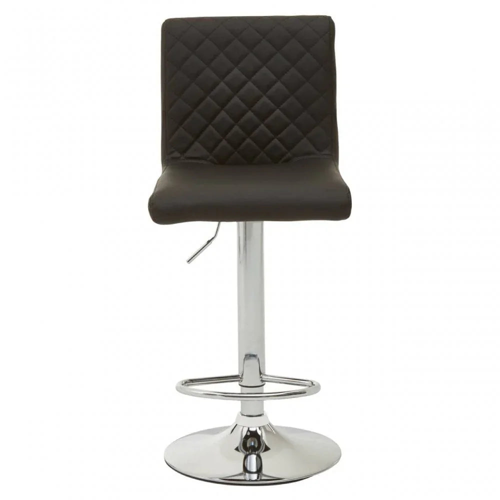 Elara Black And Chrome Bar Stool