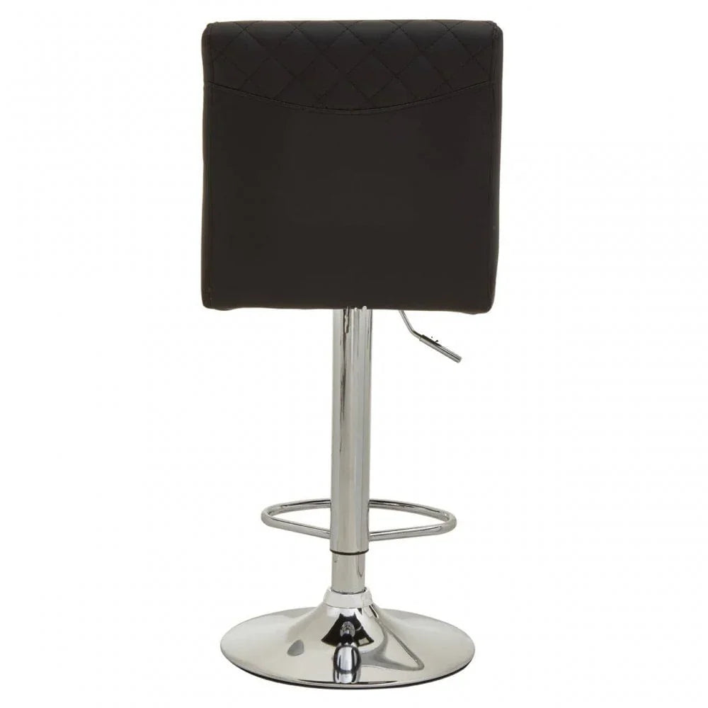 Elara Black And Chrome Bar Stool