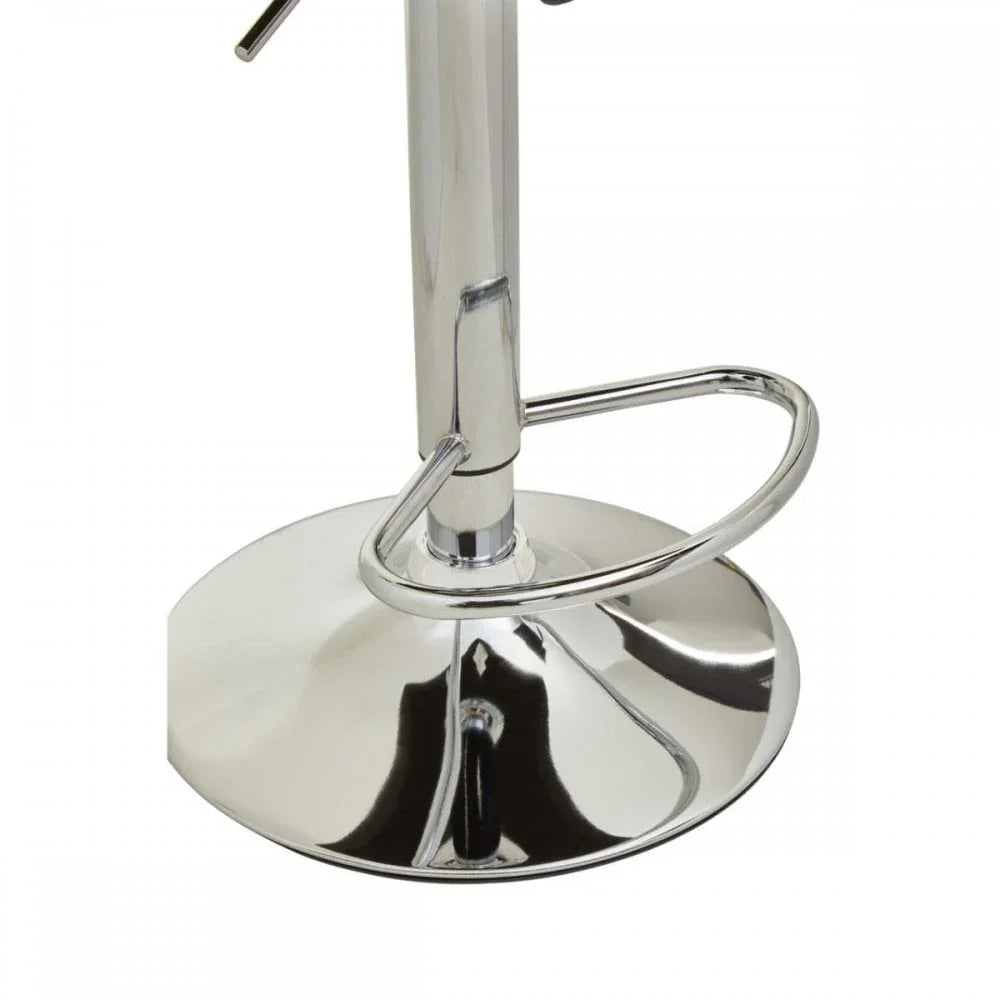 Elara Black And Chrome Bar Stool