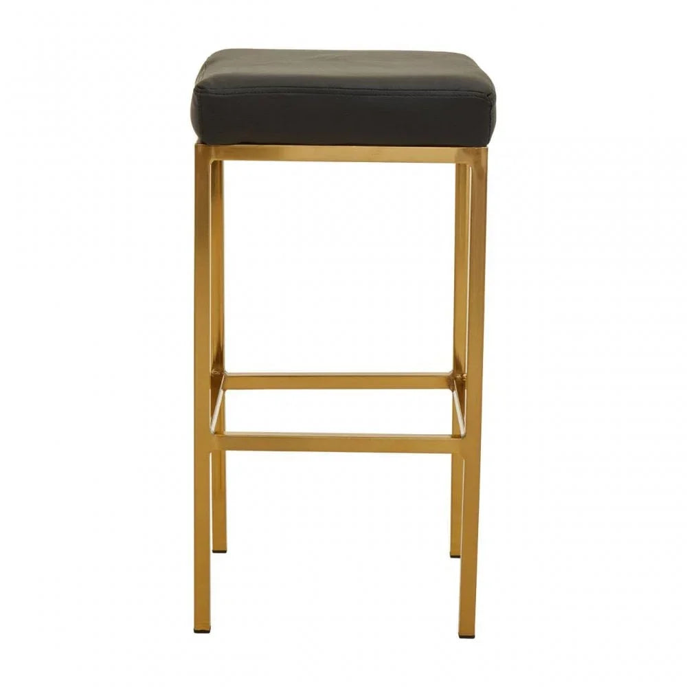 Elara Black Pu Bar Stool