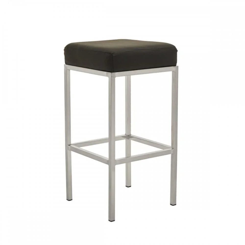 Elara Black Pu Bar Stool