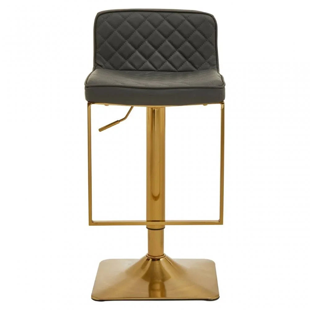 Elara Dark Grey And Square Base Bar Stool