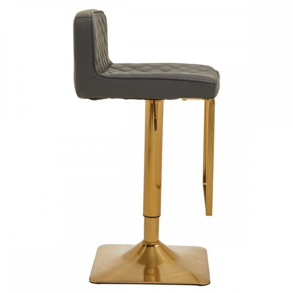 Elara Dark Grey And Square Base Bar Stool