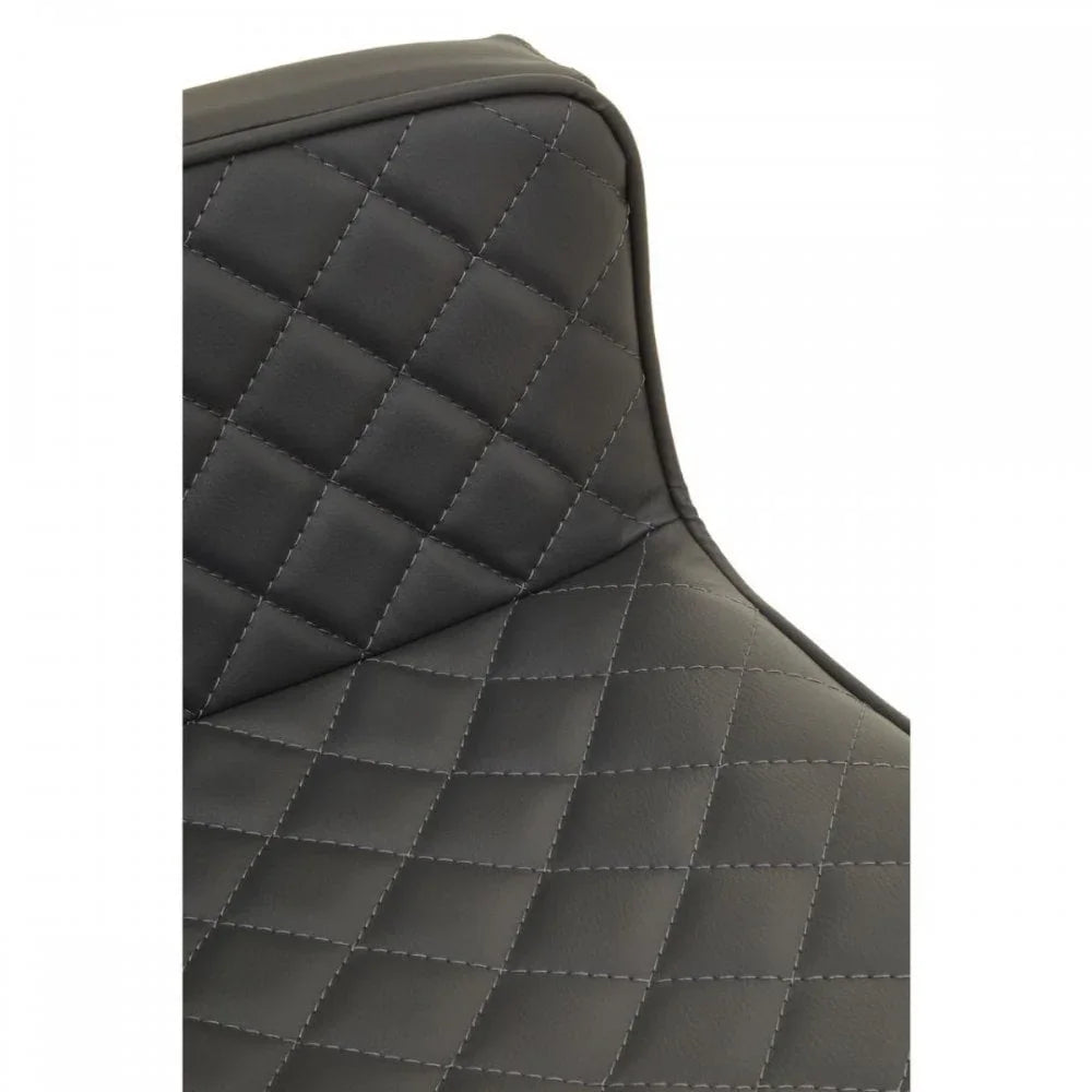 Elara Dark Grey And Square Base Bar Stool