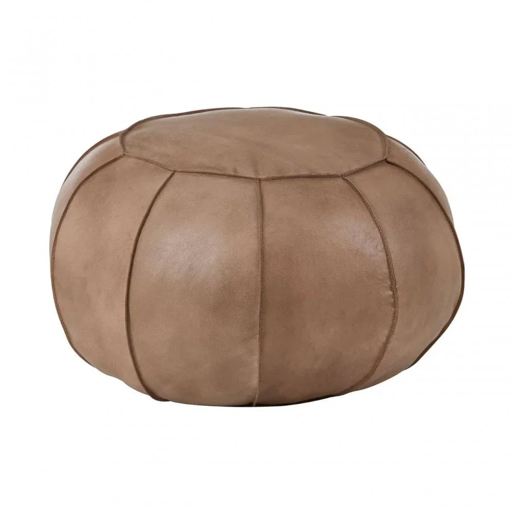 Bison Leather Pouffe