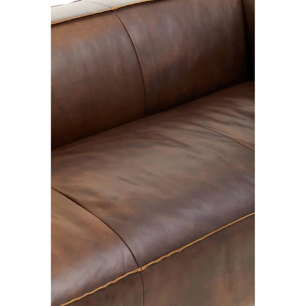 Hudson Three Seater Leather Sofa