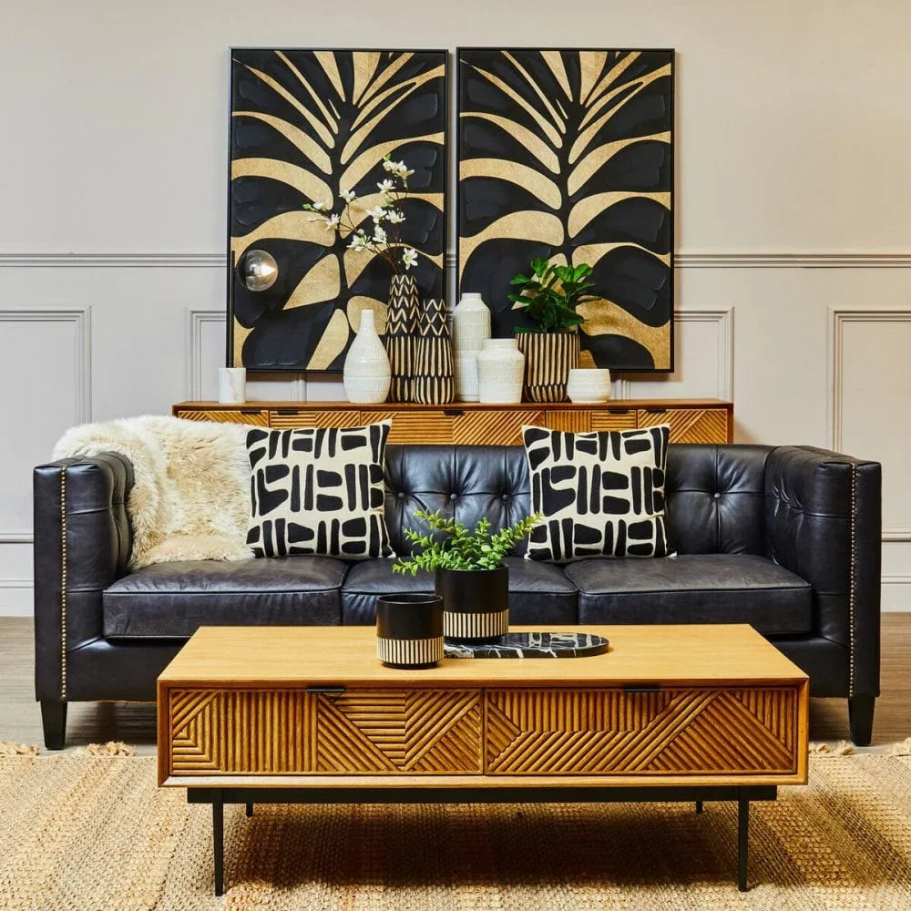 Hudson Three Seater Leather Sofa