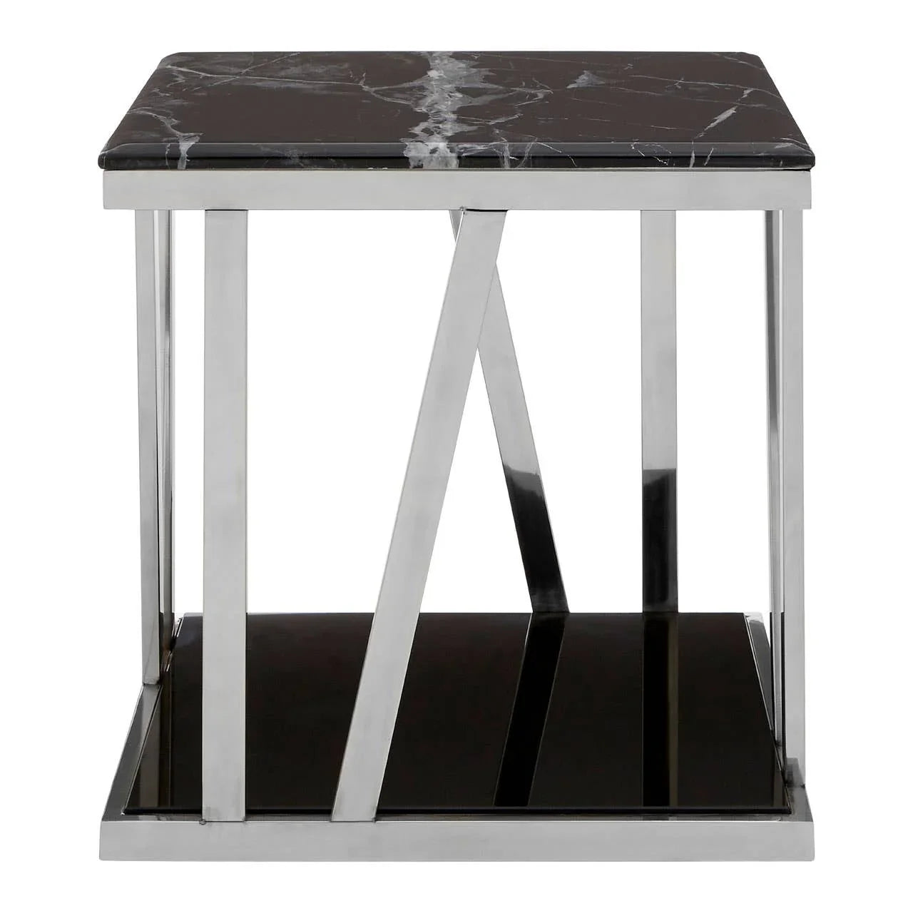 Silver Marble Side Table