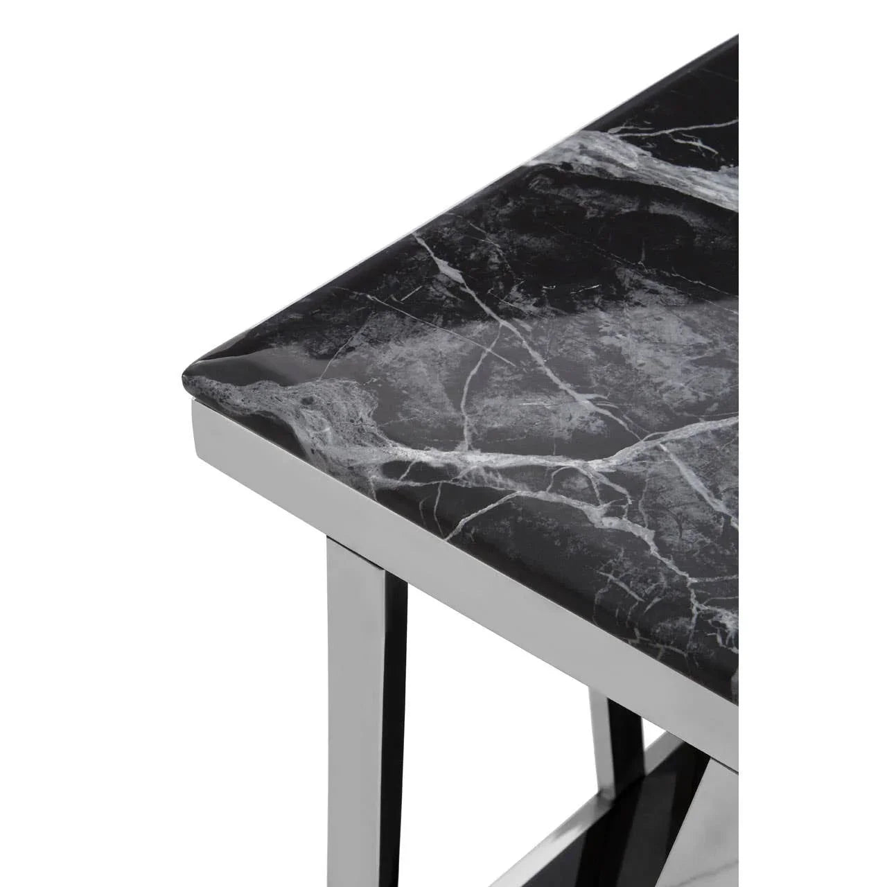 Silver Marble Side Table