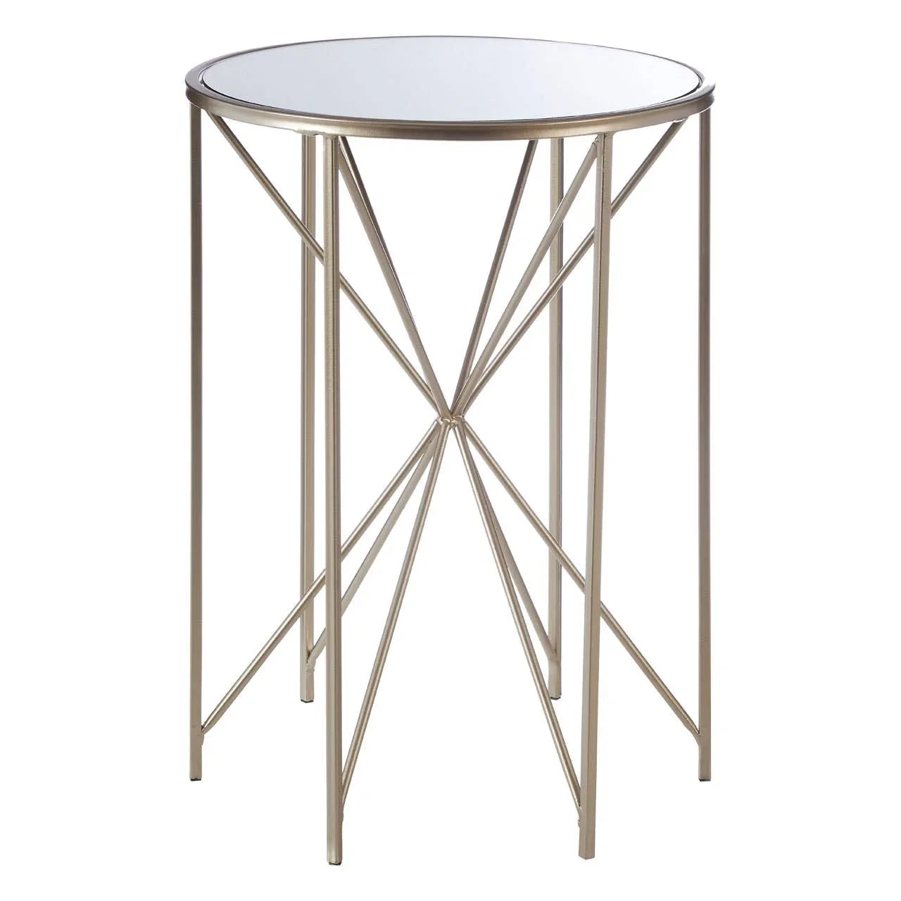 Mirrored Glass Side Table