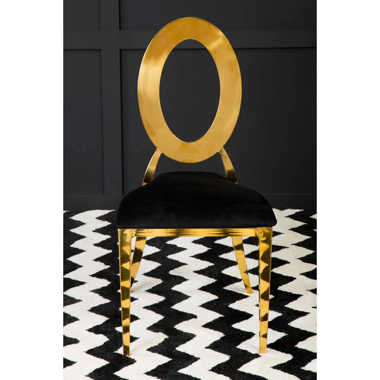 Luxe Gold Velvet Dining Chair