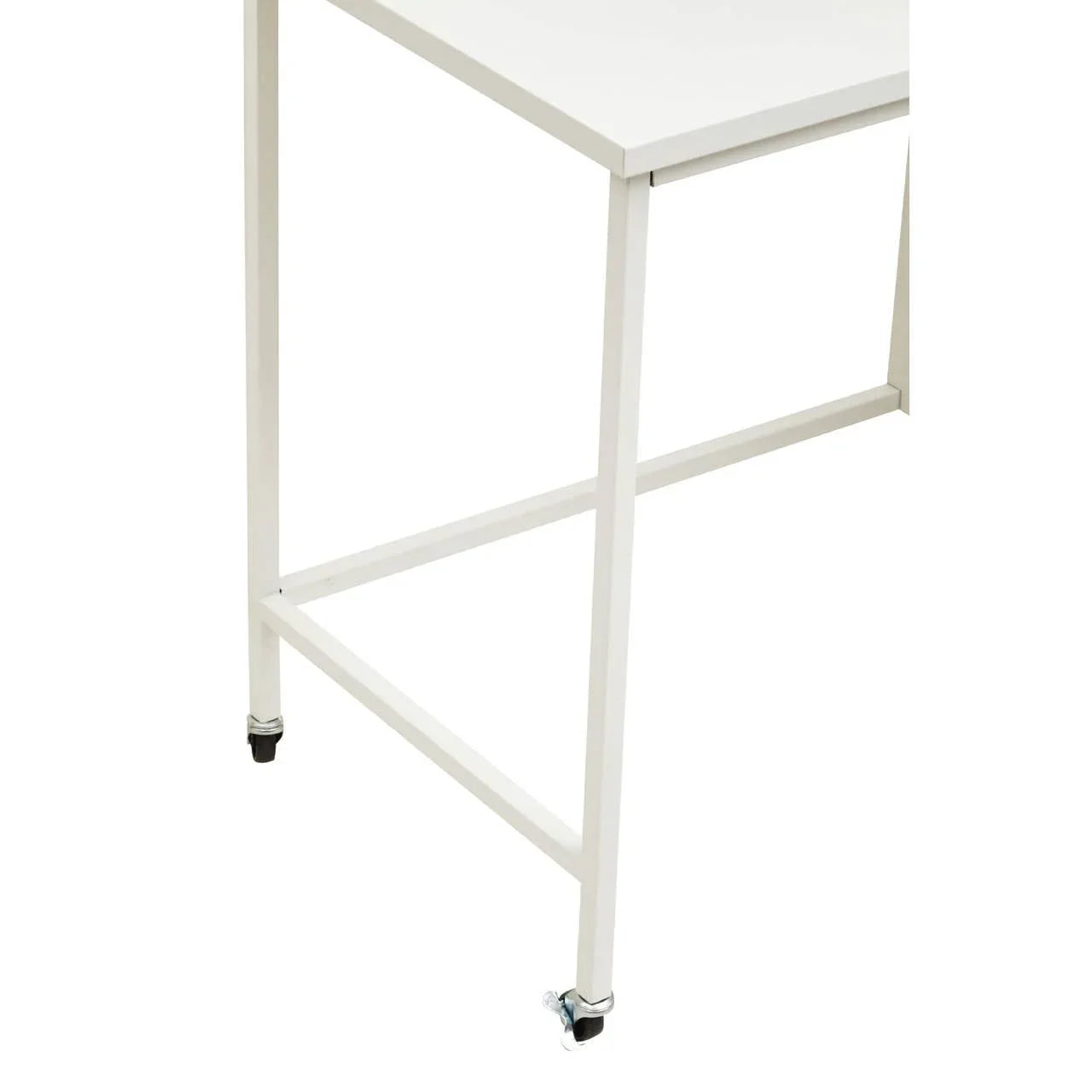 White Metal Desk with Drawers