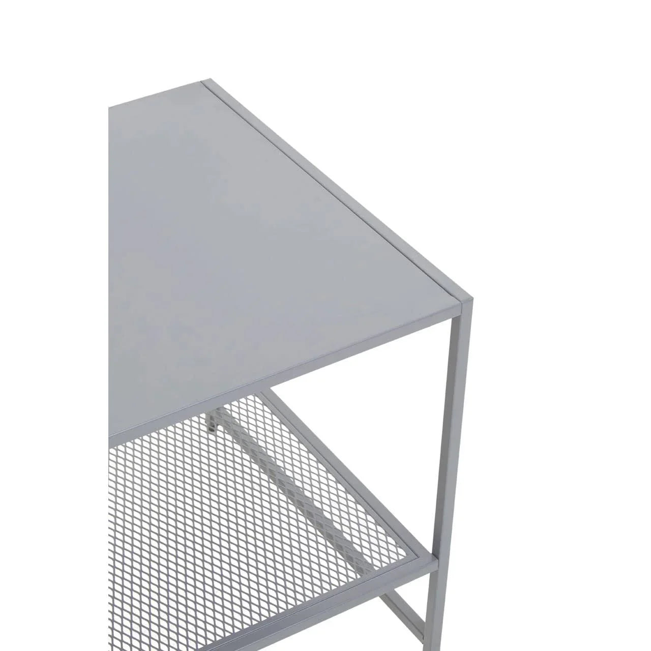 Grey Metal Square Side Table
