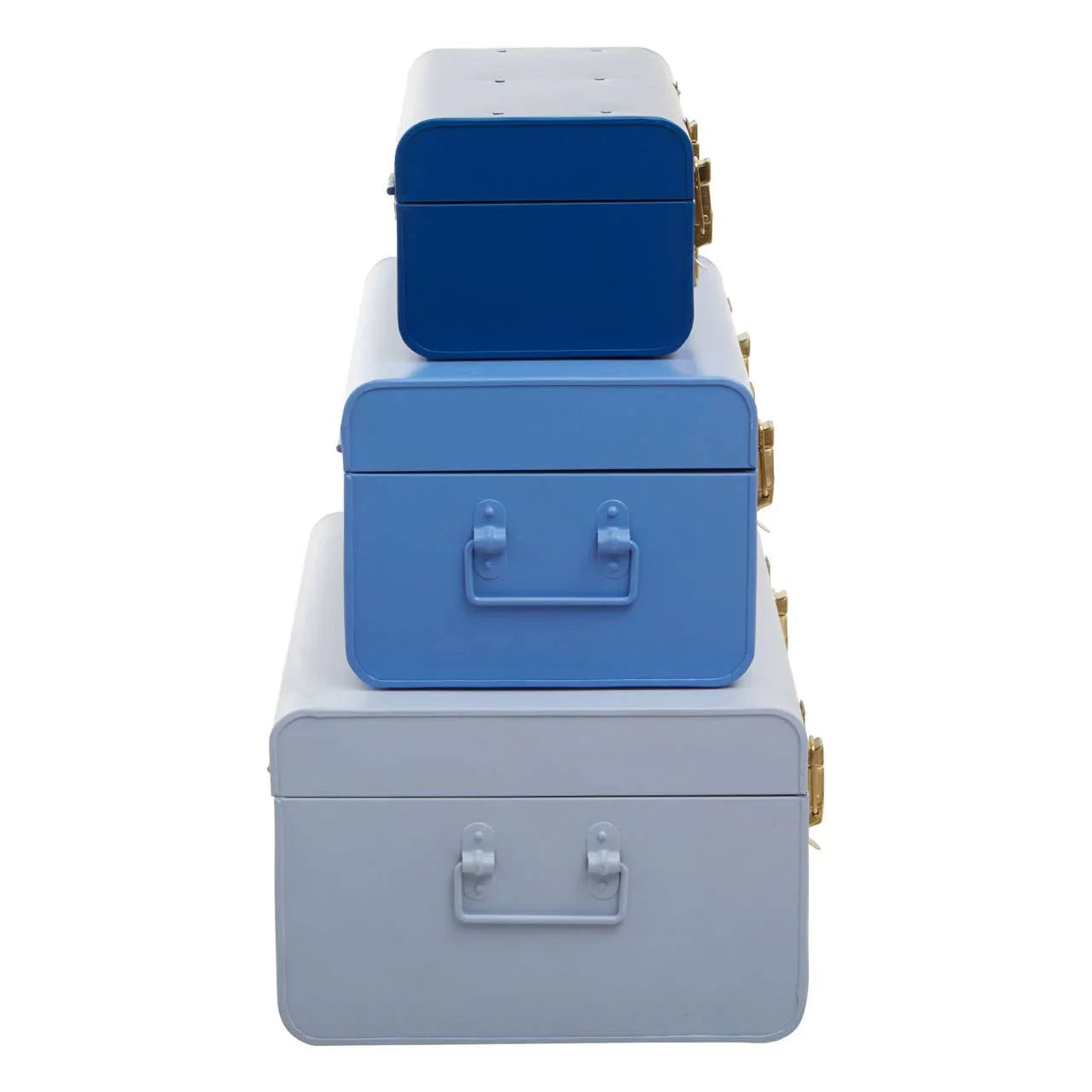 Retro Blue Storage Trunks Set