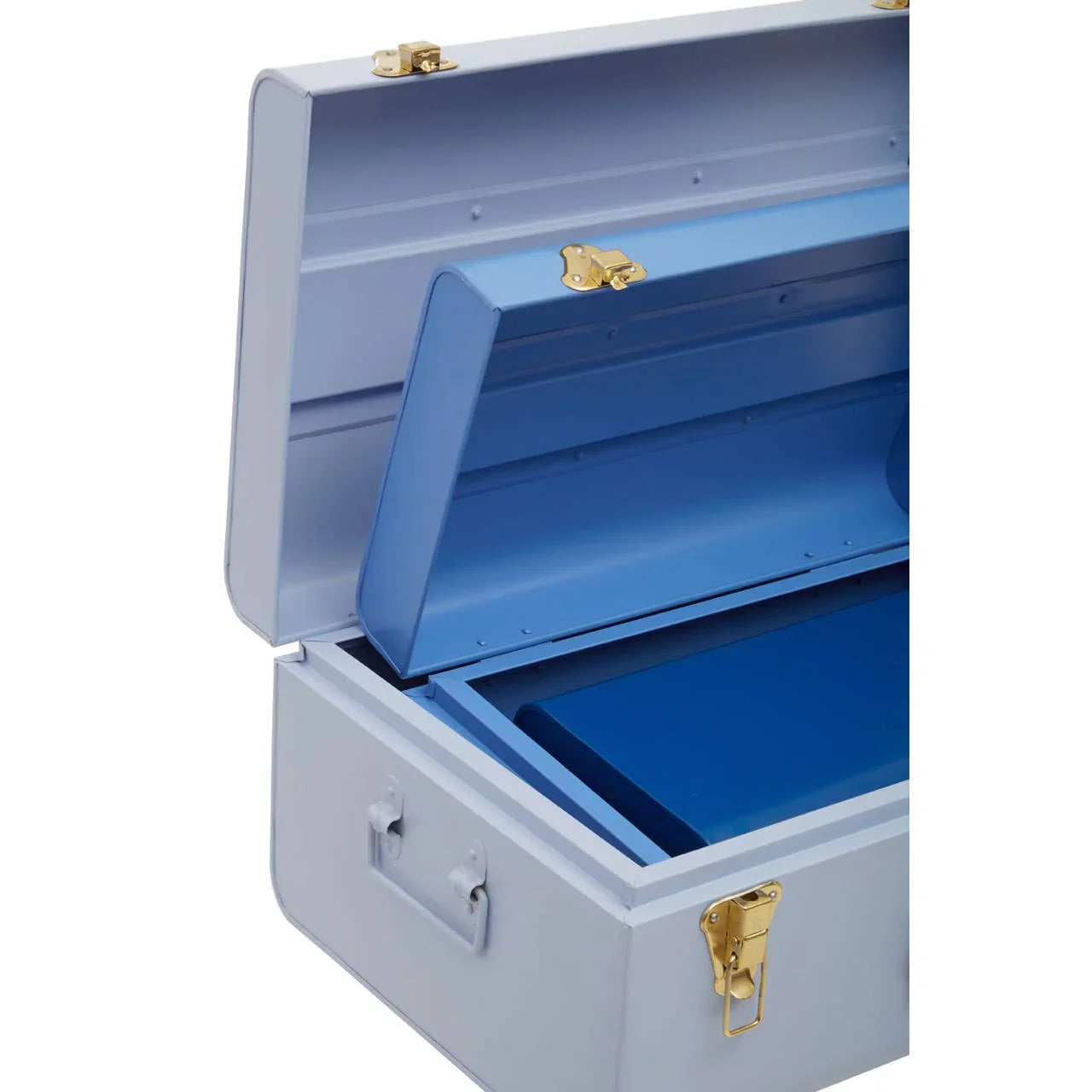 Retro Blue Storage Trunks Set