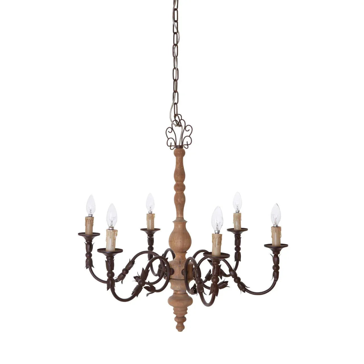 Rustic Candle Chandelier Fixture