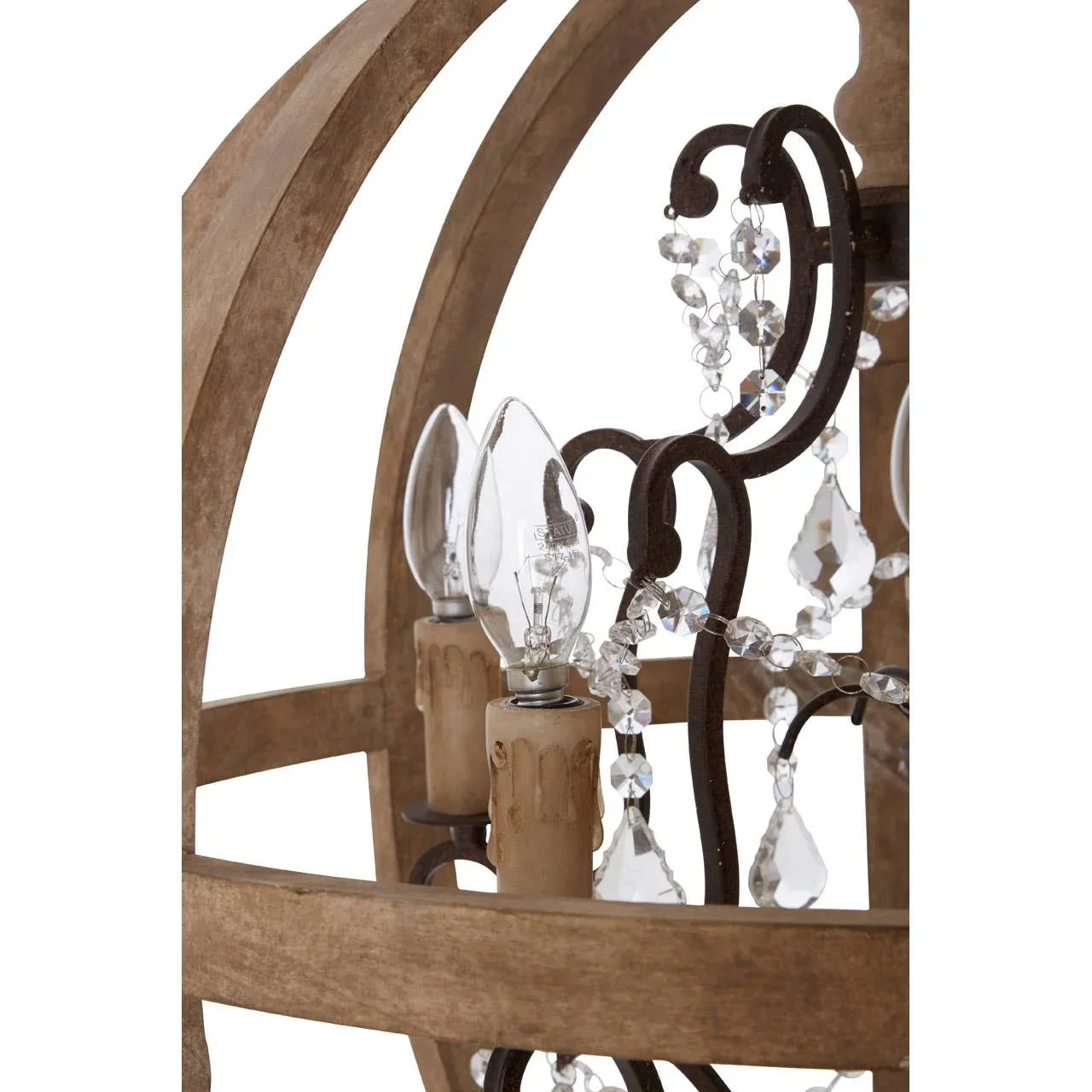 Rustic Cage Candle Chandelier